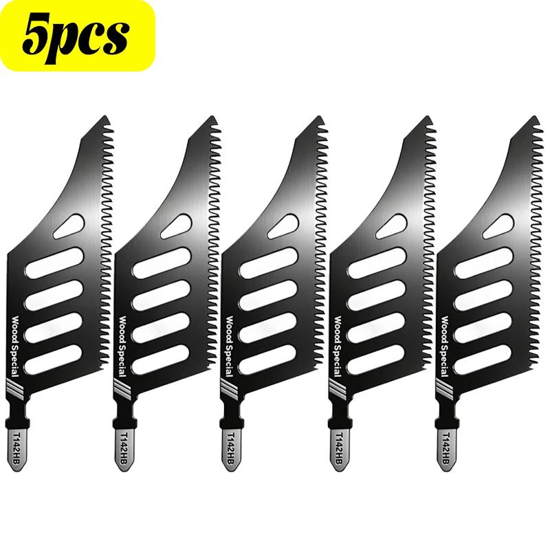 12/1pcs Jigsaw Blade Heavy Duty Scroll Saw Blades Jigsaw Blade Extra Long T-Shank Fine Coarse Teeth for Wood Fiberboard Blades