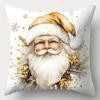 Рождественские украшения наволочка Санта-Клаус Снеговик гирлянда Рождественская елка наволочка диванная подушка комплект украшения дома