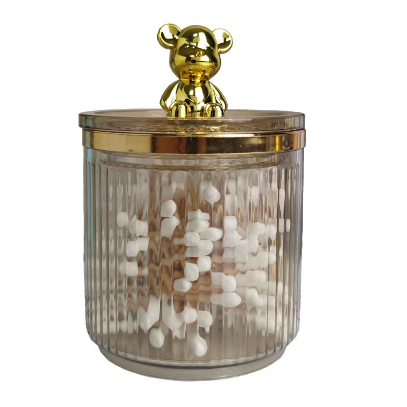 Милый медведь держатель ватного диска ватный тампон коробка для хранения косметики ювелирные изделия ванная комната Qtip контейнер для макияжа губная помада органайзер коробка