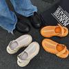 [Same Style for Men and Women] Velcro Sandals for Summer Wear, One-pedal Hole Shoes 2025 New Thick-soled Heightened and Breathable