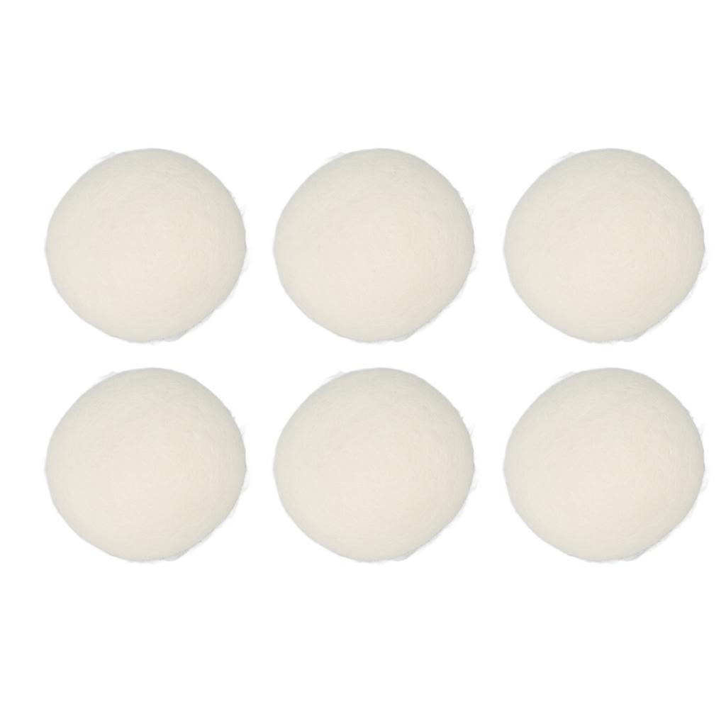 6 шт. шерстяных шариков для сушки, многоразовые, гипоаллергенные, антистатические, экономящие время, шарики-кондиционеры для белья