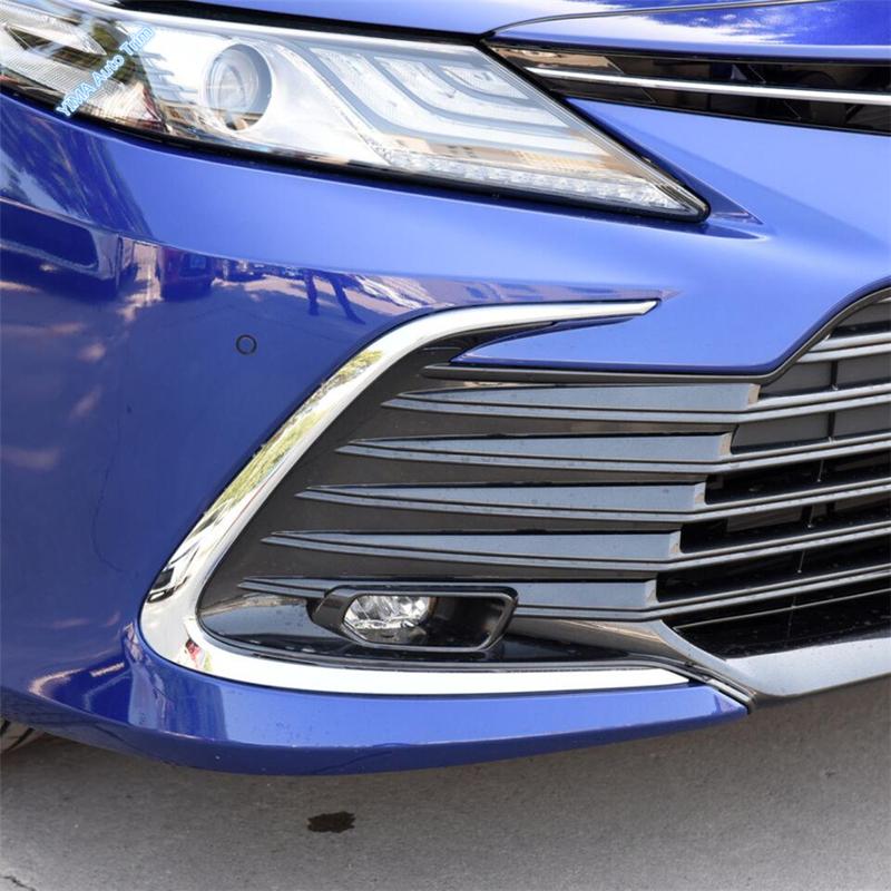 For Toyota Camry LE Front Bumper Collision Avoidance Trim Fog Light Lamp Eyelid Eyebrow Strips Car Styling Accessories