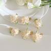 Mini Orchid Flower Hair Clip Cloth Bangs Clip Sweet Fairy Duckbill Clip  Summer