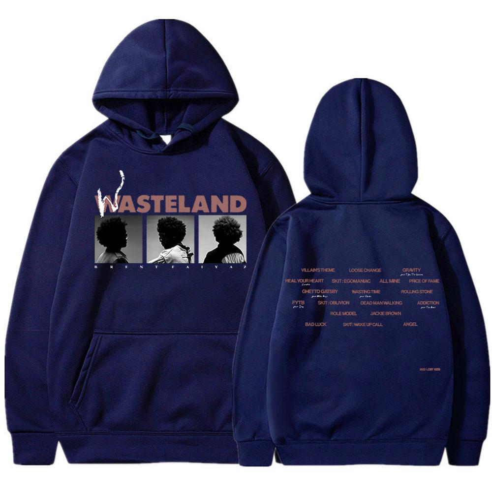 Толстовка Brent Faiyaz 2022, толстовка с принтом музыкального альбома Wasteland, уличная одежда в стиле хип-хоп, флисовый сохраняющий тепло пуловер унисекс