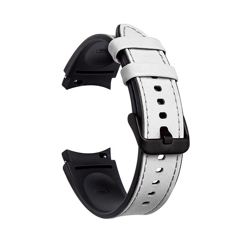 Silicone Leather Strap for Samsung Galaxy Watch 7/6/5/4 Watch Classic Smart Watch Bands