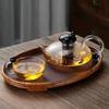 Cute Rat Tail Glass Kettle High Borosilicate Glass Teapot Teacup Set Home Scandinavian Style Brewing Teapot