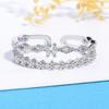 Lindon Classic Copper Alloy Zircon Ring Ladies Jewelry Wedding Promise Party Gift