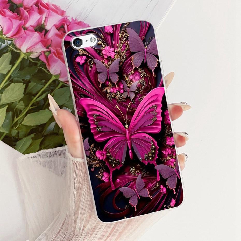 Cute Printing Phone Case For iPhone 5 5s SE (2016) 4 4s Soft Silicone TPU Cases For iPhone4 4s iPhone5 5s Covers Bumpers