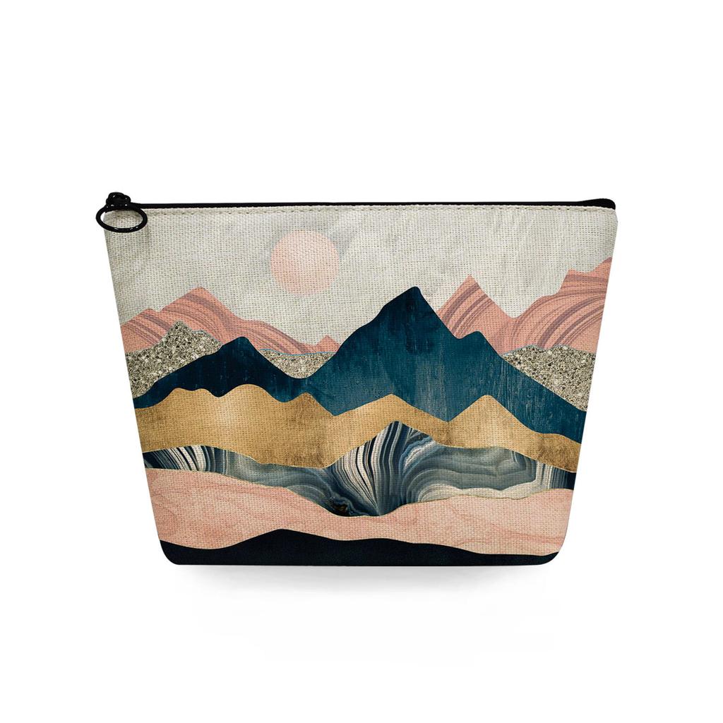 Women Landscape painting Print Cosmetic Bag Toiletries Organize Travel Storage Case 6753 KTB