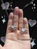 Cross-border Dark Gothic Punk Moth Rivet Heart Cone Thorns Earrings