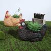 Творческая имитация модели животных, украшение сада, смоляной суккулентный цветочный горшок, украшение для балкона и двора, солнечный орнамент