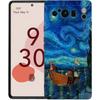 Роскошный TPU чехол для телефона Google Pixel 9 8 8A 7 7A 6 Pro XL 6A 5G, Искусство Ван Гога «Звездная ночь», Черная мягкая задняя крышка