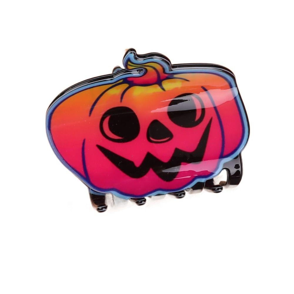 Colourful Ghost Hair Claw PVC Shark Clip Funny Halloween Claw Clip Girls