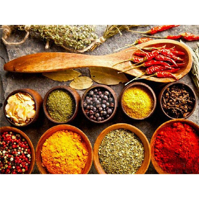 DIY 5D Diamond Painting Spice Diamond Embroidery Food Cross Stitch Full Round Drill Rhinestone Art Wall Home Decor Gift