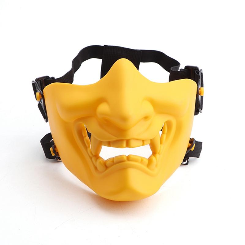 Laugh Prajna Half Face Tactical Mask Devil Horror Face Halloween Party Entertainment Cosplay Movie Props