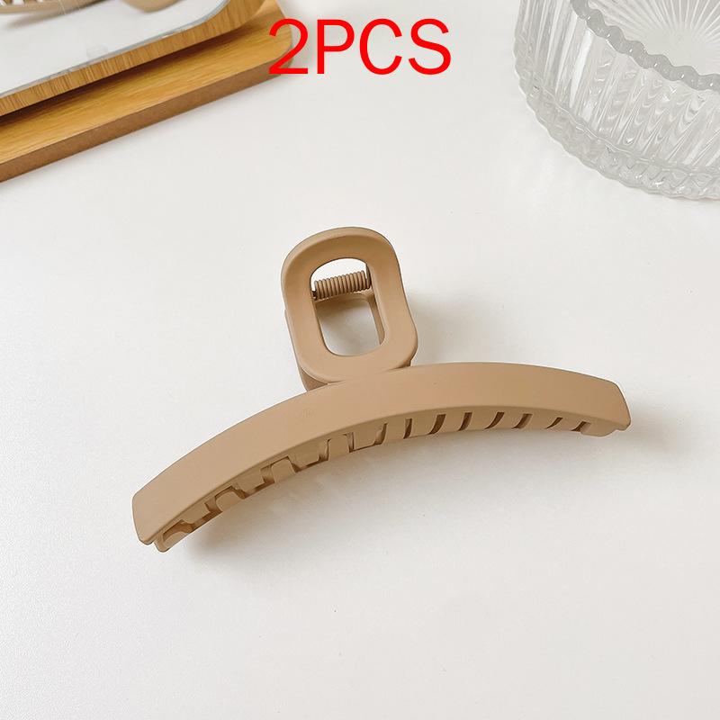 2 шт., комплект головных уборов премиум-класса, новые женские модные зажимы для волос, кофейные, черные, акриловые, большие заколки для волос, зажим для женщин, заколка, аксессуары для волос