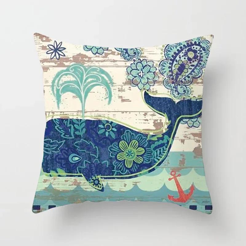 Sea Mermaid Throw Pillow Cover With Short Plush Print For Living Room Sofa Decoration Cushion Cover Pillow Covers Decorative