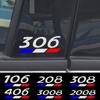 2Pcs, Car Sticker Decal Center Pillar Sticker for Peugeot 3008 5008 2008 106 107 108 205 206 207 208 RCZ 306 307 308 508 406 407