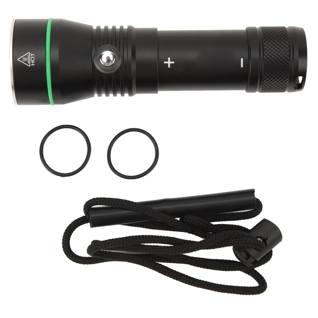 Diving Flashlight High Bright 110 Meter Underwater Flashlight IPX8 Waterproof 3 Lighting Modes