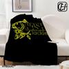 Nash Fishing Logo Throw  Blanket Aesthetic Art Flannel Blanket Portable Home Travel Camping Sofa Picnic Thickening Flannel Blank