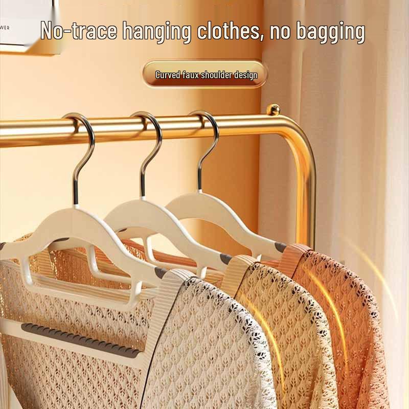 Dual-Position Non-Slip Plastic Hanger: Wet & Dry Use Clothes Rack for Adults