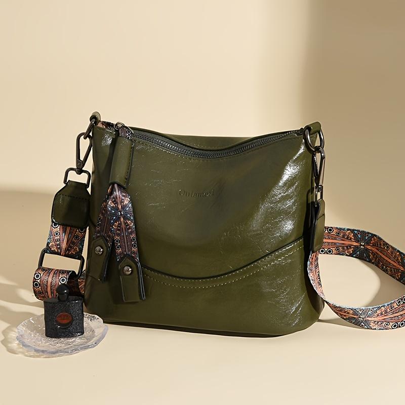 Женская сумка через плечо в винтажном стиле, просторные сумки через плечо с регулируемым ремешком, застежкой-молнией, множеством карманов, легкий модный дизайнерский кошелек