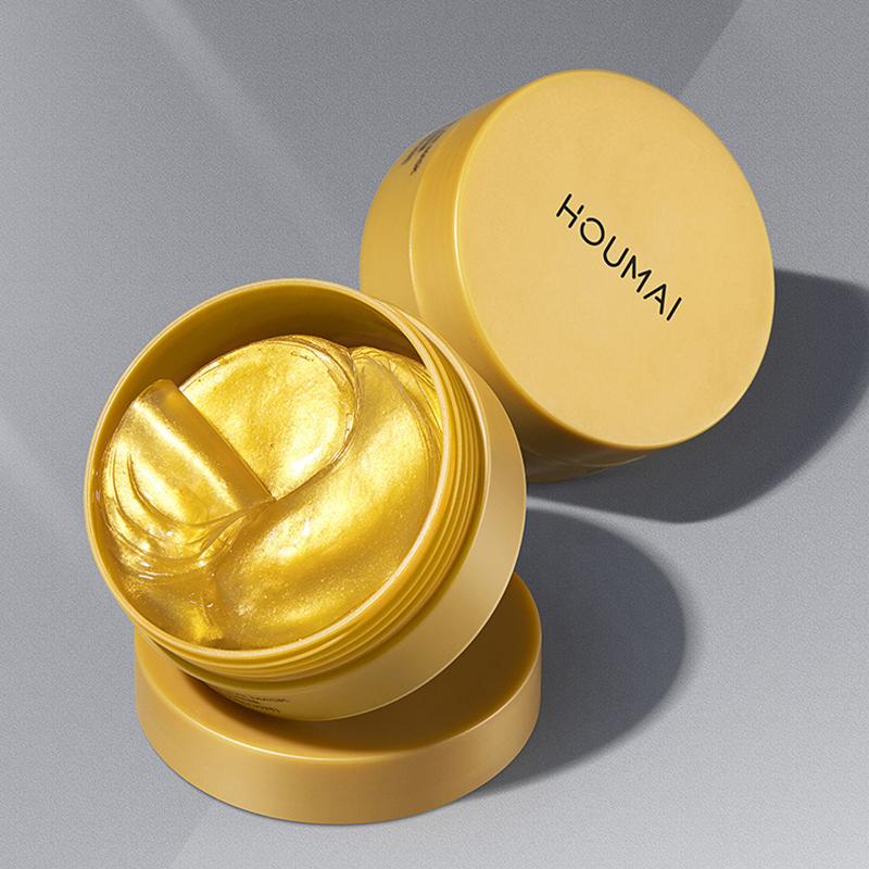 HOUMAI Lady 24K Gold Eye Patch Улучшает морщины вокруг глаз Увлажняющая маска для глаз Уход за глазами