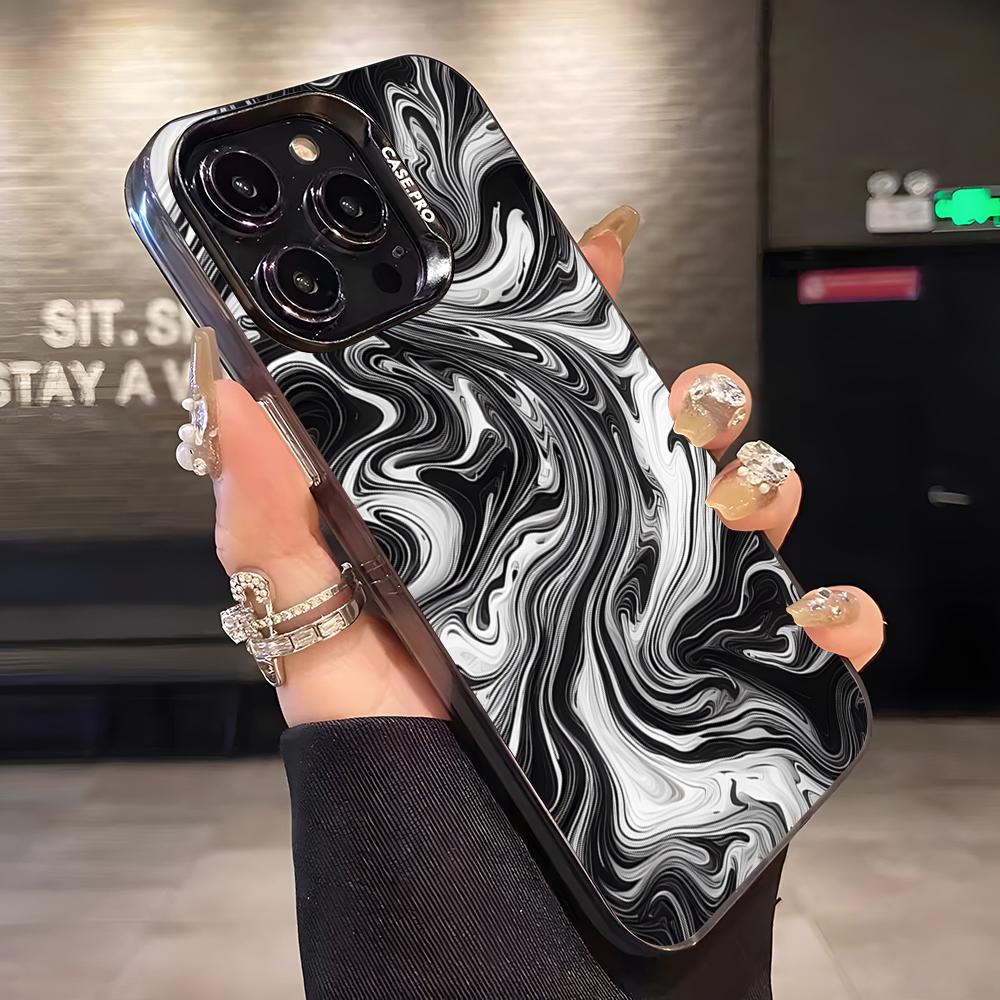 Green Texture Phone Case For IPhone 17 Pro Max 16 15 14 13 11 12 Mini Xs Xr 8 Plus Se Color Silver Cover