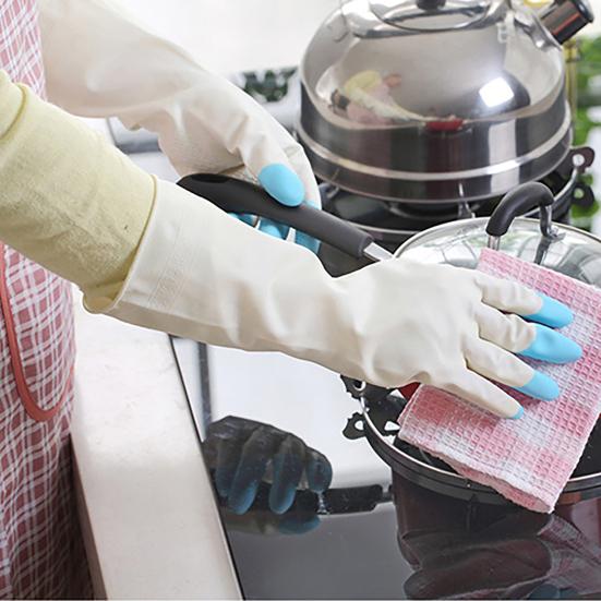 1 Pair Gloves Reusable Protective PVC Kitchen Cooking Cleaning Safety Gloves for Cleaning