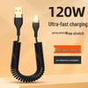Весна 6A 120 Вт Супербыстрый Двойной Кабель для Зарядки Type-C для Apple, Huawei и Honor