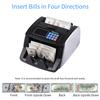 Bisofice Money Counter Machine Counterfeit Bill Detector Automatic Money Detection Top Loading Bill