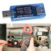 USB тестер ток напряжение емкость время мощность Вт температура дисплей USB вольтметр синий
