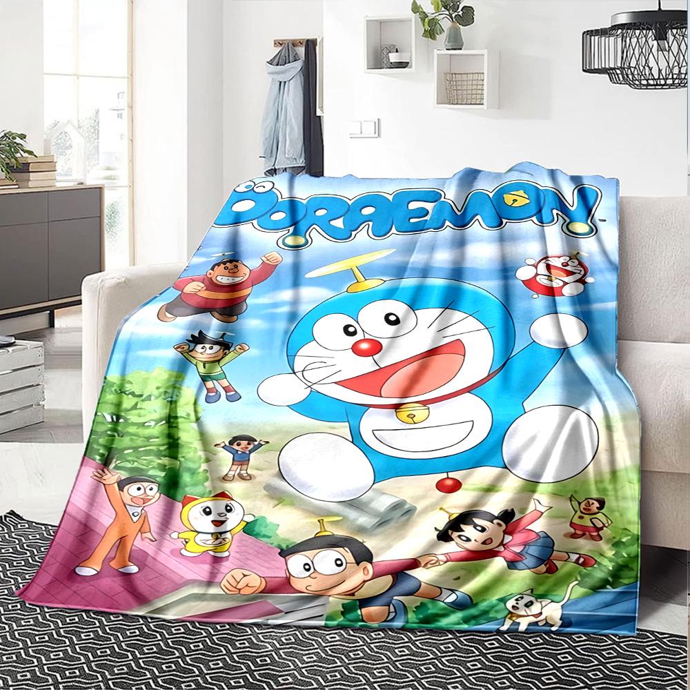1pc Blue Cat Adventure Flannel Blanket,Ultra Soft Warm Plush Throw for Home Bedroom Bed Sofa Cover Camping Picnic gift Y7242