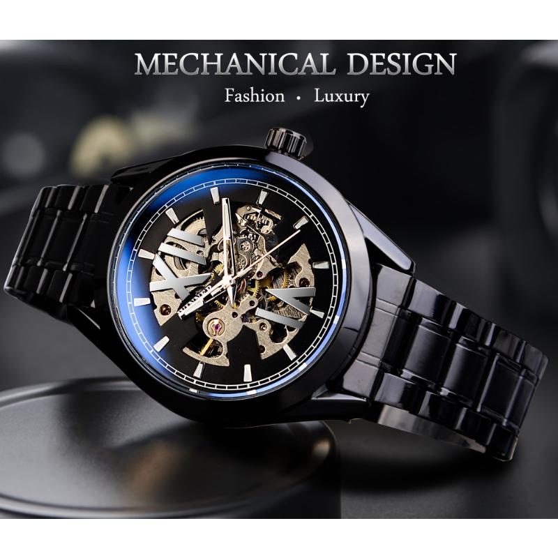 WINNER Fashion Mechanical Hollow Waterproof Automatic Mechanical Watch