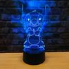 3D мультфильм стежок ночник сенсорный переключатель 7 смена цвета светодиодная настольная лампа подарок