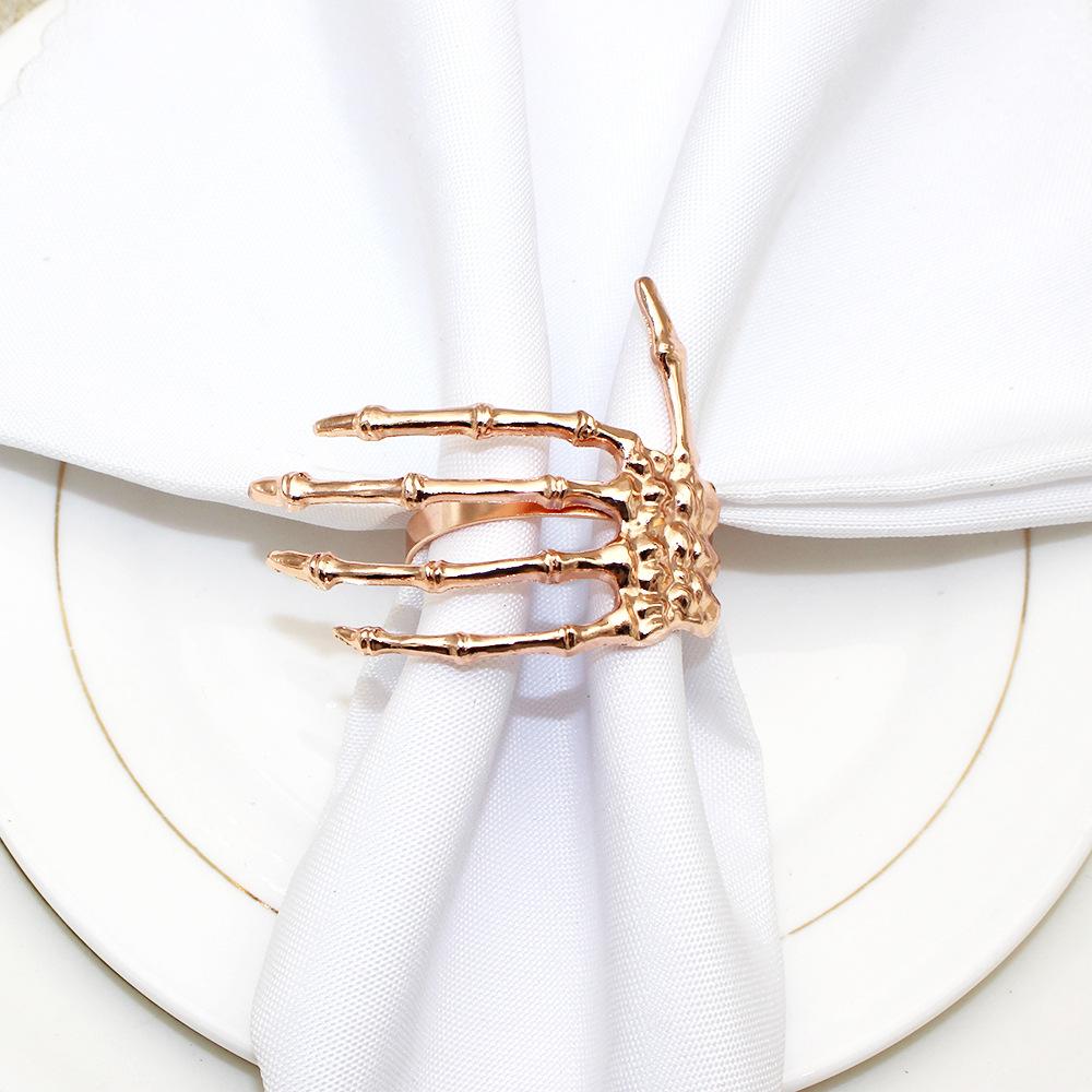 Пряжка для салфеток в виде руки призрака, держатель для колец, декор, принадлежности для Хэллоуина, пряжки из сплава, праздничная посуда, украшение