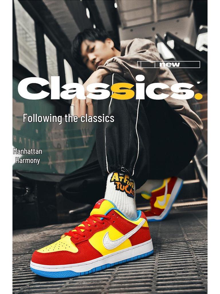 Мужские/женские кроссовки AJ, красные и синие, с асимметричным дизайном, низкие, для скейтбординга и бега