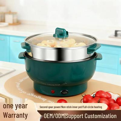 Электрическая хот-пот с двумя ярусами: Многофункциональный антипригарный горшок большой емкости для варки, жарки и приготовления на пару в общежитиях