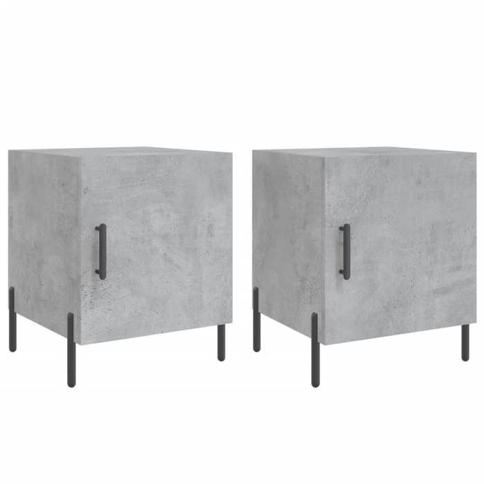 Maison Exclusive - Tables de chevet 2 pcs gris béton 40x40x50 cm bois d’ingénierie
