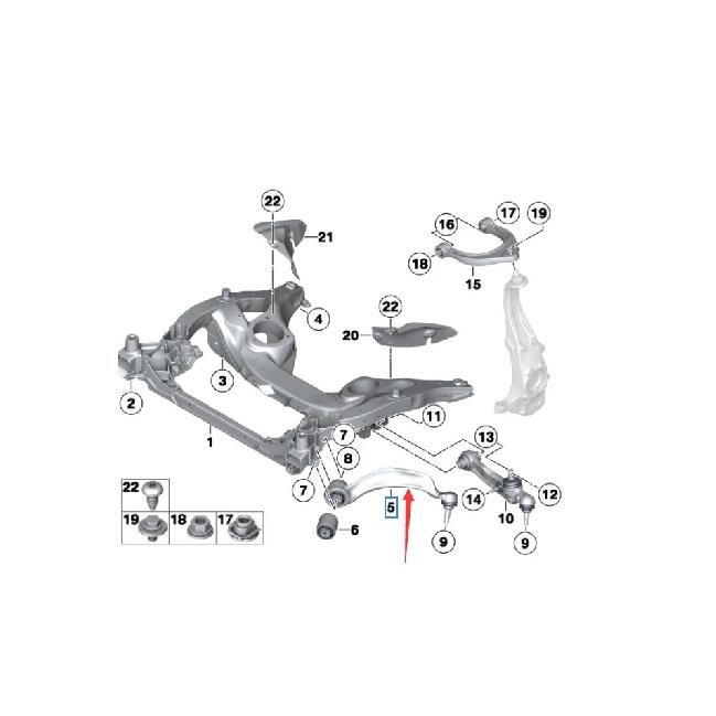 A Front Lower Arm For Rolls-Royce Ghost And Wraith 31126775959 Or 31126775960