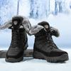 Fashion Men Winter Snow Boots Super Warm Men Hiking Boots High Quality Waterproof Leather High Top Big Size Men's Boots Outdoor Sneakers