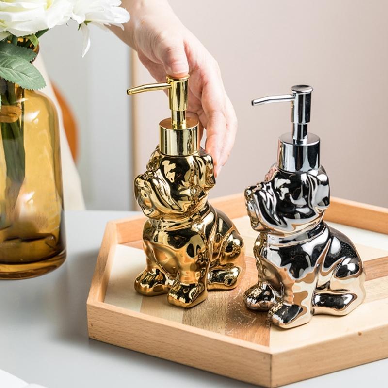 Керамическая бутылочка для лосьона, дозатор для мыла для дома, ударопрочная конструкция, держатель для контейнера с жидкостью для домашней ванной комнаты