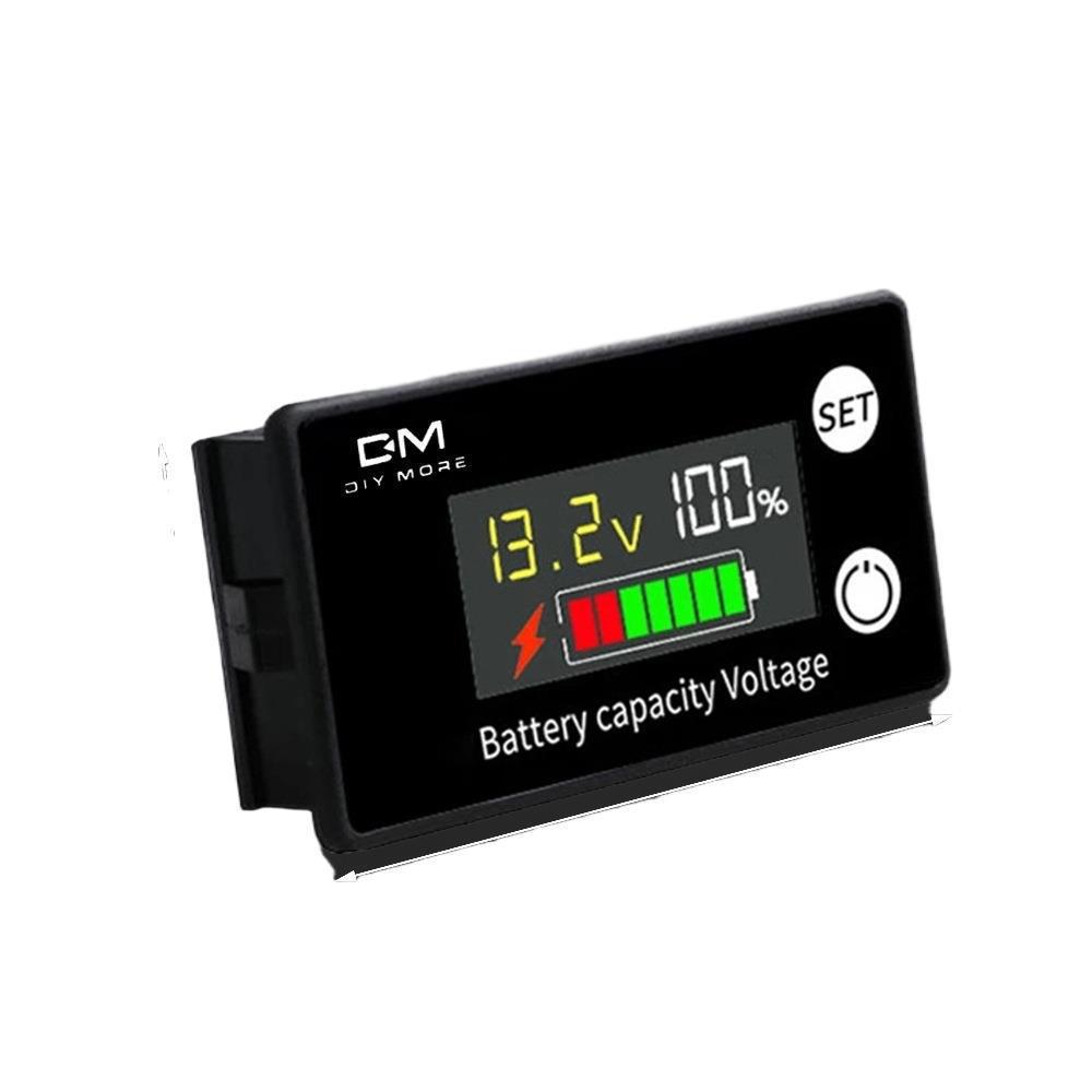 6133A LCD Digital Battery Level Voltmeter for Lead-acid & Lithium Batteries, 2-wire, DC8-100V.