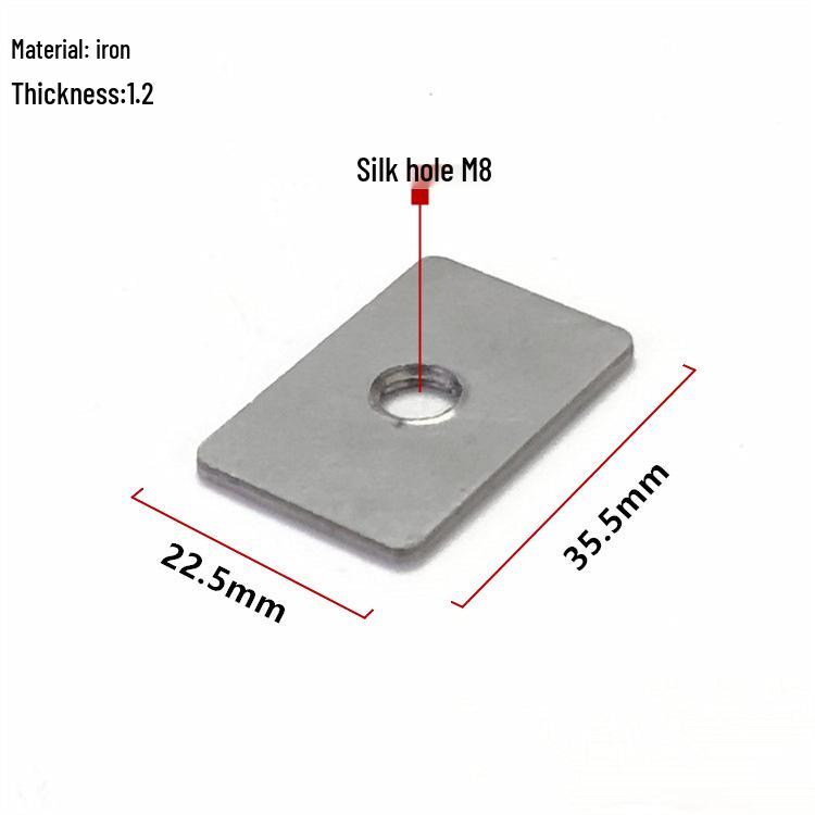 Соединитель квадратной трубы из нержавеющей стали с резьбовым отверстием для сборки стеллажа
