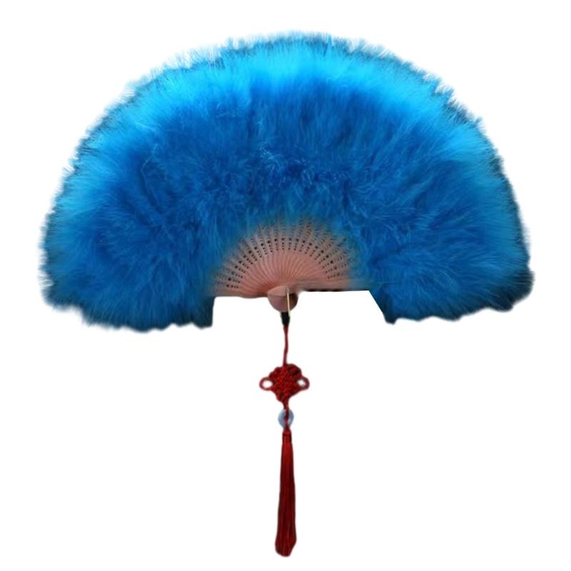 Vintage Feather Fan Women Feather Fan Lightweight Handheld Fans Convenient for Travel and Parties