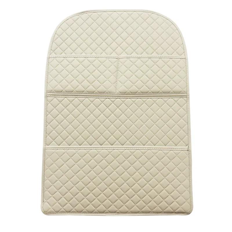 Автомобильный противоударный коврик с карманом-органайзером, кожаный универсальный защитный чехол для спинки сиденья, водонепроницаемый детский коврик для заднего сиденья