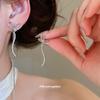 Серьги с серебряной иглой, цирконом и кисточкой в виде бабочки, модные, асимметричные, с чувством дизайна, нишевые, оптом