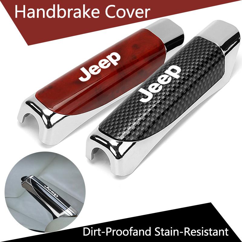 CLW1 NEW ABS Car Hand Brake Cover Handbrake Grips Protection Cover For Jeep Renegade Compass Wrangler Grand Cherokee Auto Accessories