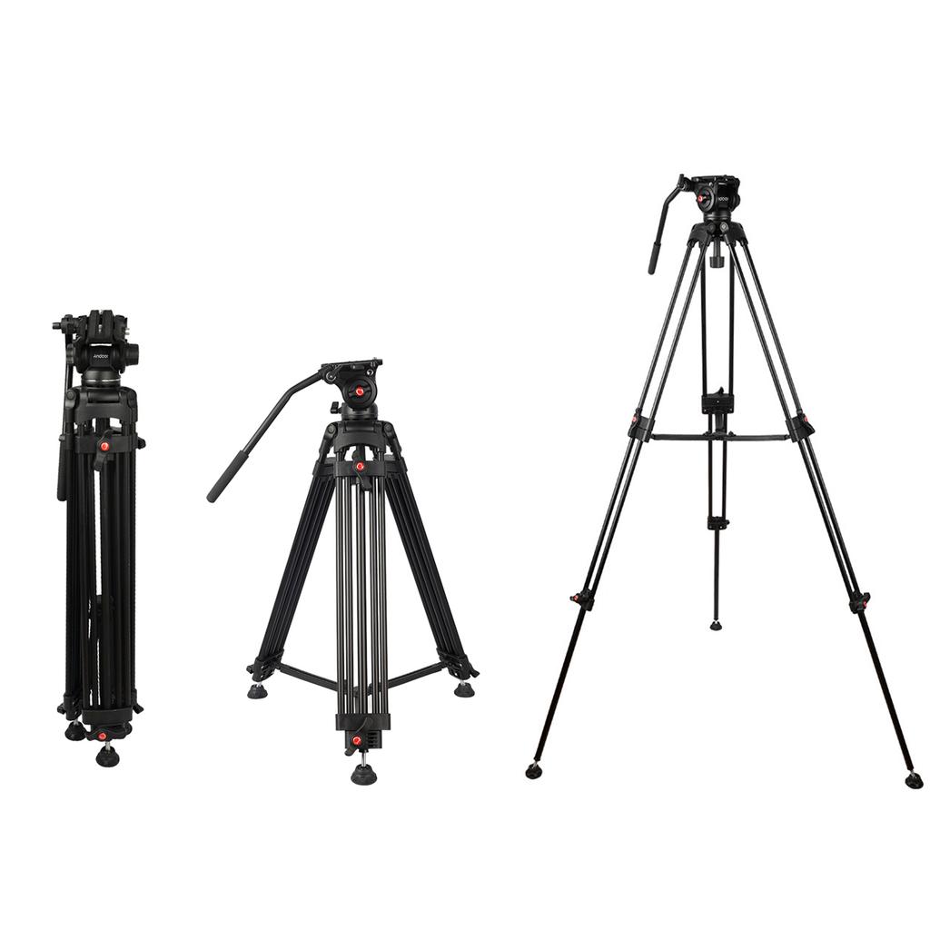 Andoer Professional Aluminum DSLR Camera Tripod Stand 1.8m/6ft 8KG Payload with 360 Degrees Panoramic
