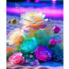 Diy Paint By Number For Adults Colorful Rose Flowers Kits Acrylic Easy Painting By Numbers Beach Landscape Creative Hobby